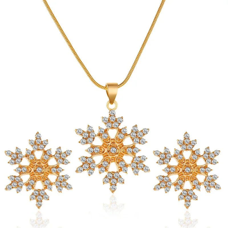 Fashion Snow Snowflake Jewelry Set for Women Girls Charms Unusual Earrings Pendent Necklace Suit Jewelry Gifts
Fashion Snow Snowflake Jewelry Set for Women Girls Charms Unusual Earrings Pendent Necklace Suit Jewelry Gifts