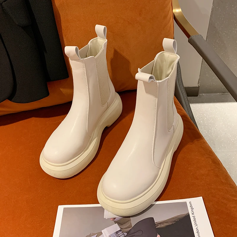 2021 New Chunky Boots Fashion Platform Women Ankle Female Sole Pouch Ankle Botas Mujer Round Toe Slip-On Botas Altas Mujer
2021 New Chunky Boots Fashion Platform Women Ankle Female Sole Pouch Ankle Botas Mujer Round Toe Slip-On Botas Altas Mujer
