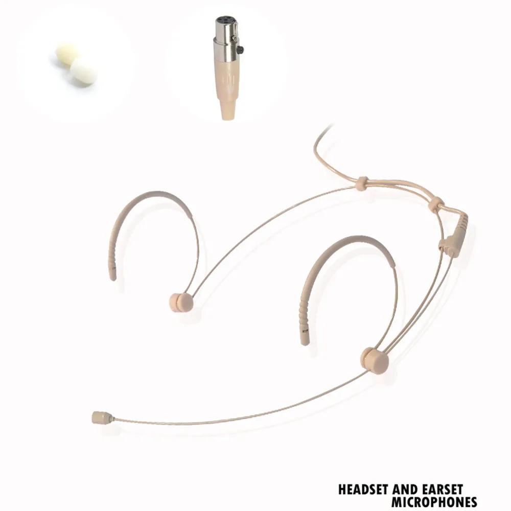 Double Earhook Headset Mic Mini Headworn Microphone For Shure Wireless Beige 3.5mm Locking Stereo Jack Plug Hidden In The Hair
Double Earhook Headset Mic Mini Headworn Microphone For Shure Wireless Beige 3.5mm Locking Stereo Jack Plug Hidden In The Hair