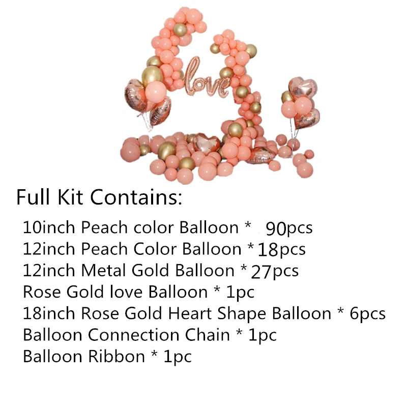 144pcs Peach Pink Gold Coral Engagement Party Background Balloon Garland Rose Gold Love Baby Shower Wedding Birthday Party Decor
144pcs Peach Pink Gold Coral Engagement Party Background Balloon Garland Rose Gold Love Baby Shower Wedding Birthday Party Decor