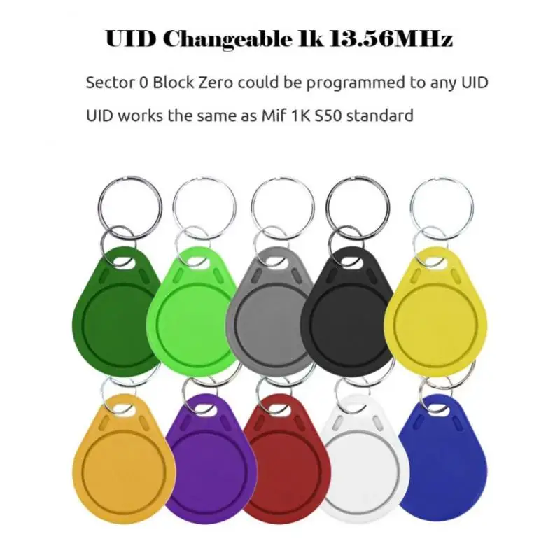 10-100pcs UID Fob 13.56MHz Block 0 Sector Writable IC Card Clone Changeable Smart Keyfobs Key Tags 1K S50 RFID Access Control
10-100pcs UID Fob 13.56MHz Block 0 Sector Writable IC Card Clone Changeable Smart Keyfobs Key Tags 1K S50 RFID Access Control