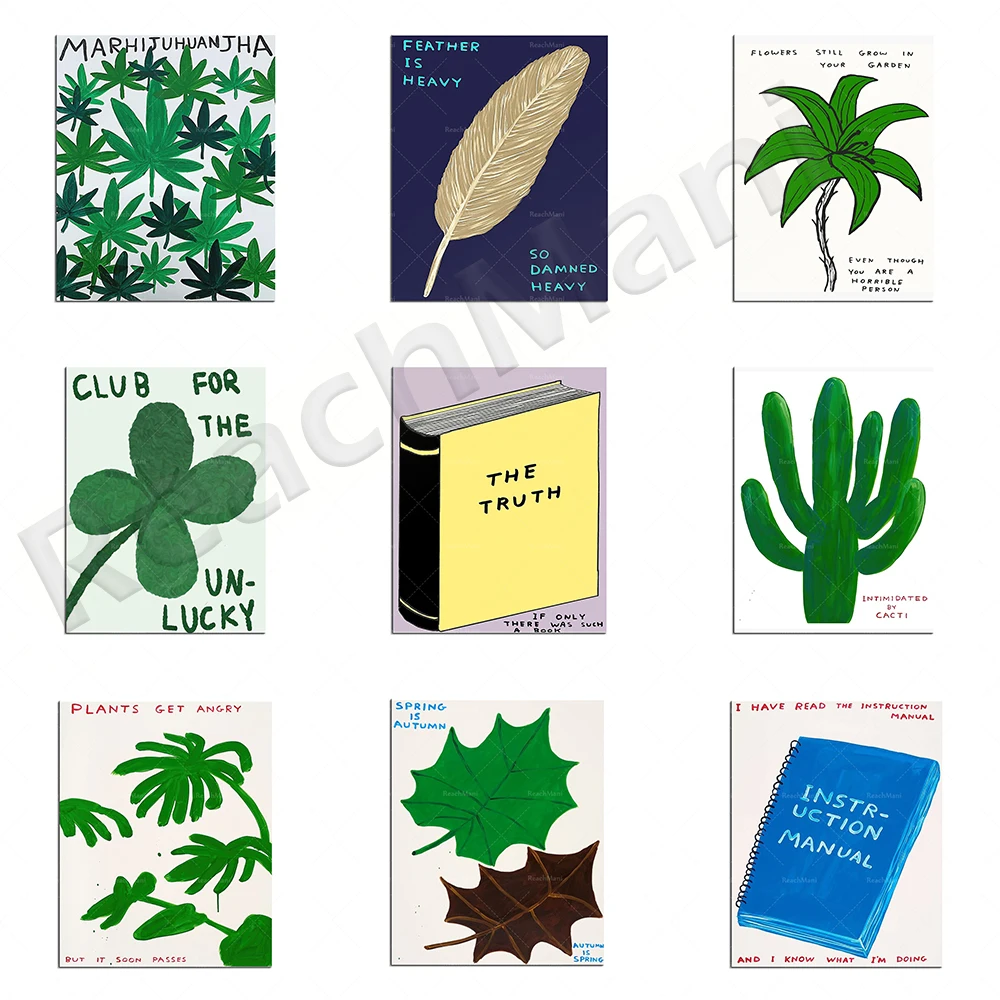 David Shrigley art posters, contemporary art books, pens, feathers, plant leaves, living room decoration canvas wall prints
David Shrigley art posters, contemporary art books, pens, feathers, plant leaves, living room decoration canvas wall prints