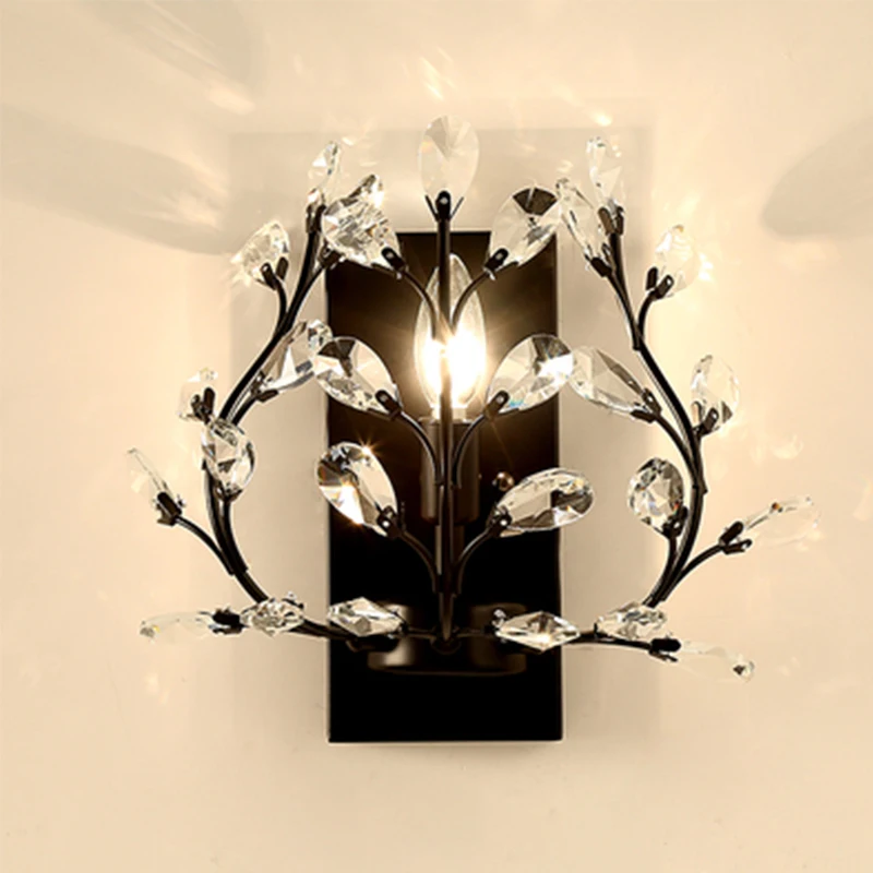 Led wall lamp E14, American luxury lamp, gold-plated iron, crystal, creativity, living room, bedside table, corridor, black
Led wall lamp E14, American luxury lamp, gold-plated iron, crystal, creativity, living room, bedside table, corridor, black