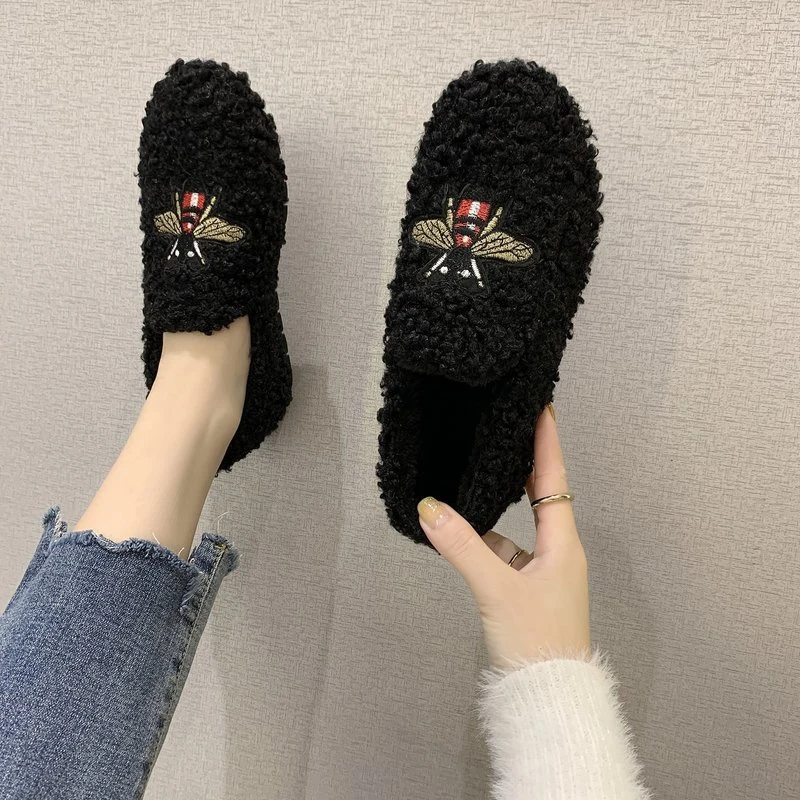 Мужские меховые лоферы с вышивкой, Женские флисовые мокасины на плоской подошве, зимние теплые плюшевые туфли для беременных, большой разме...
Мужские меховые лоферы с вышивкой, Женские флисовые мокасины на плоской подошве, зимние теплые плюшевые туфли для беременных, большой разме...