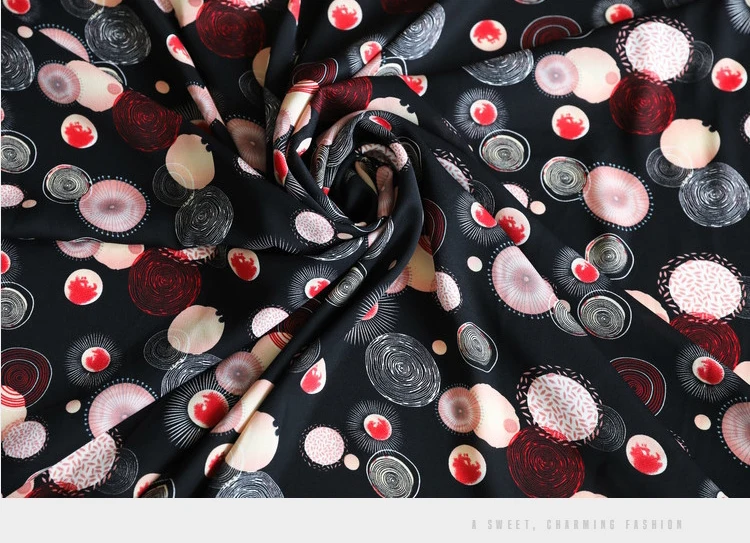 Color dot printing chiffon georgette fabric DIY women's shirt dress apparel fabric
Color dot printing chiffon georgette fabric DIY women's shirt dress apparel fabric