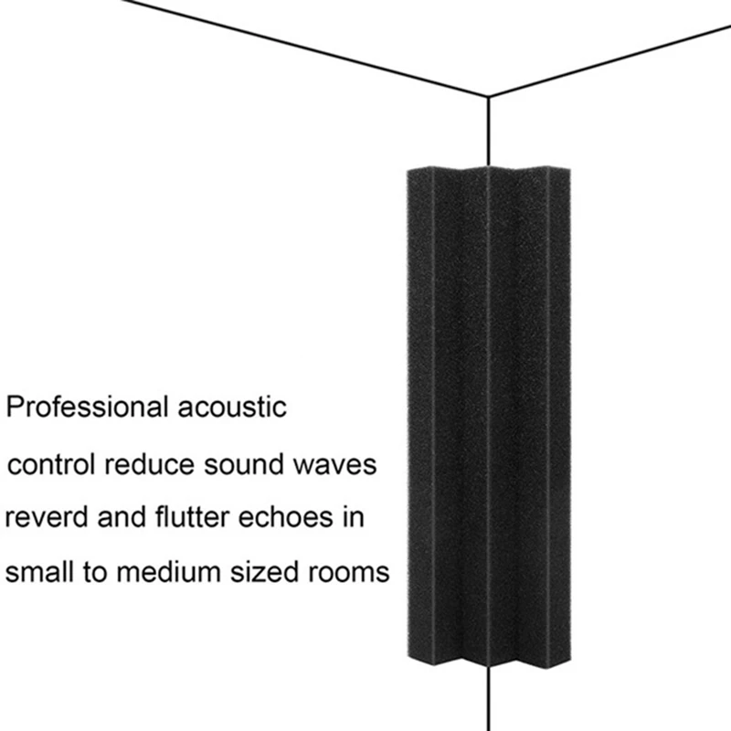 Acoustic Wedge-Shaped Studio Foam Corner Block Facing Corner Wall, Suitable for Studio or Home Theater (Pack Of 8)
Acoustic Wedge-Shaped Studio Foam Corner Block Facing Corner Wall, Suitable for Studio or Home Theater (Pack Of 8)