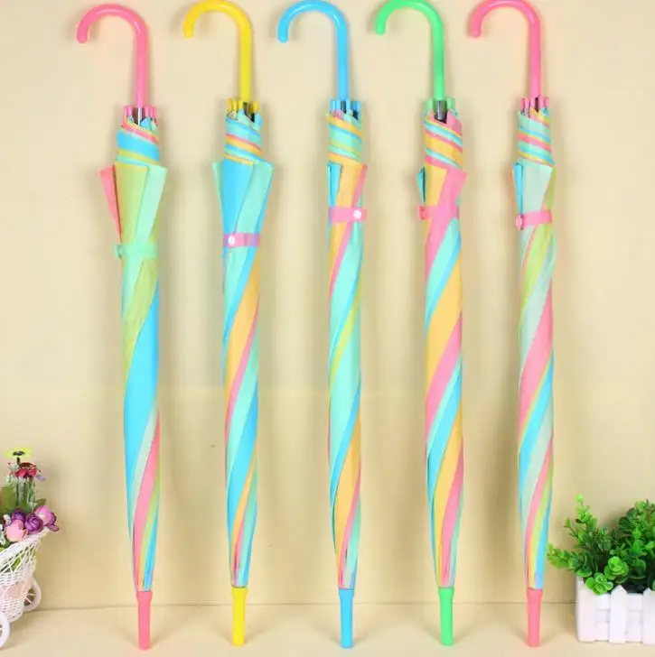Rainbow Umbrella with J Hook Handle Rain Gear 28.3Inch Fashion Wedding Decoration Party Favors 10pcs/lot
Rainbow Umbrella with J Hook Handle Rain Gear 28.3Inch Fashion Wedding Decoration Party Favors 10pcs/lot