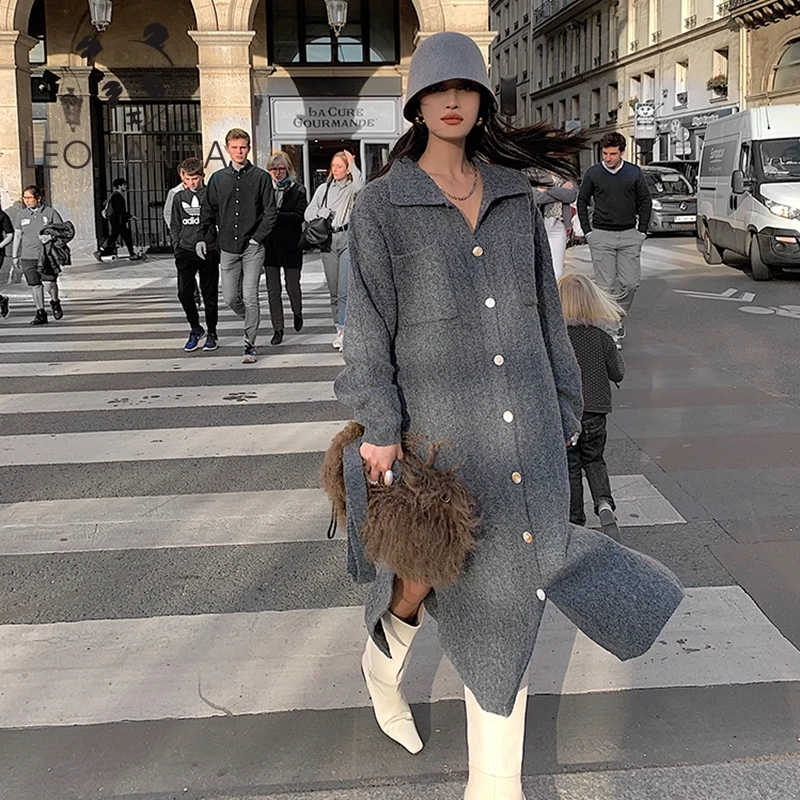 Winter Elegant Winter Coats Loose knit Cardigan Woolen Sweater Extra Soft High-end Cardigan Knitting Coat for Women
Winter Elegant Winter Coats Loose knit Cardigan Woolen Sweater Extra Soft High-end Cardigan Knitting Coat for Women