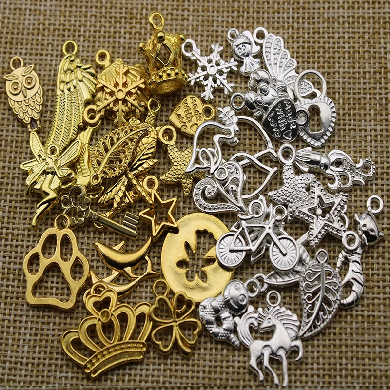 20pcs different Charm Pendants for Jewelry Findings fit Charms Bracelet Necklace DIY Handmade Jewelry Making Gold Silver Plated
20pcs different Charm Pendants for Jewelry Findings fit Charms Bracelet Necklace DIY Handmade Jewelry Making Gold Silver Plated