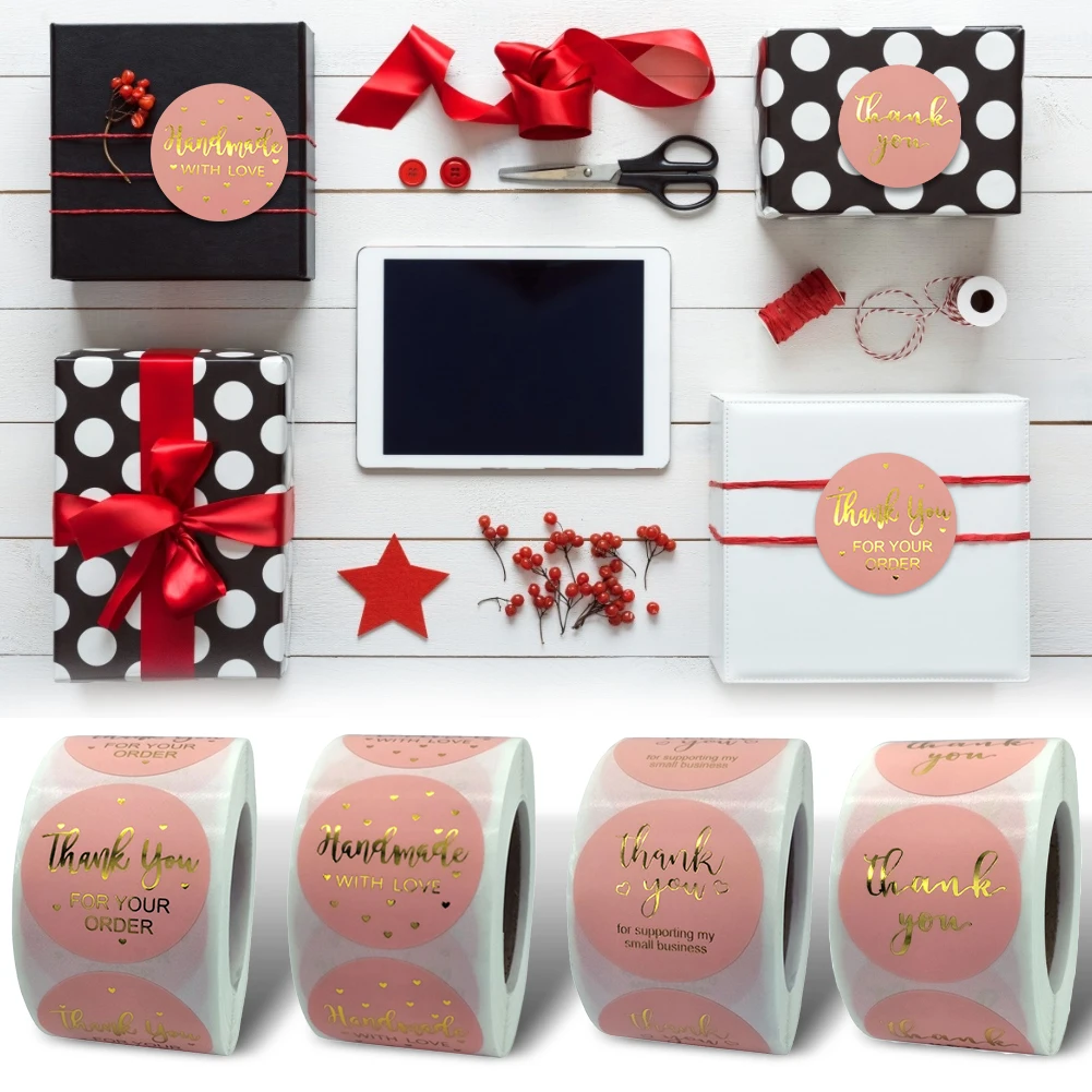 500PCS Roll Pink Thank You for Stickers with Gold Foil Pink Stickers for Company Giveaway & Birthday Party Favors Labels
500PCS Roll Pink Thank You for Stickers with Gold Foil Pink Stickers for Company Giveaway & Birthday Party Favors Labels