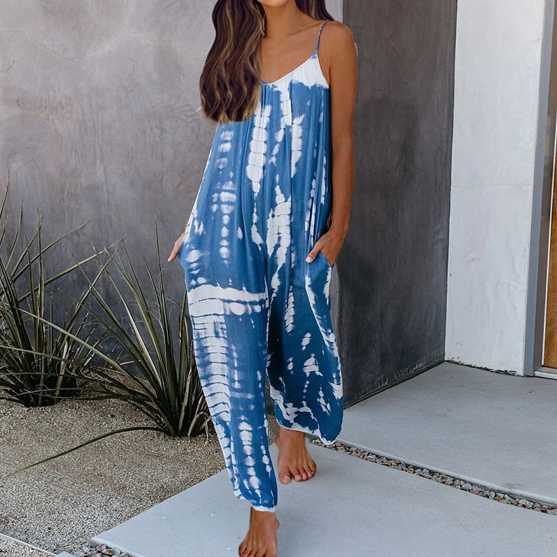 2021 Women Fashion Sleeveless Straps Jumpsuits Summer Wide Leg Trousers Solid Loose Rompers Ladies Casual Long Pants Overalls
2021 Women Fashion Sleeveless Straps Jumpsuits Summer Wide Leg Trousers Solid Loose Rompers Ladies Casual Long Pants Overalls
