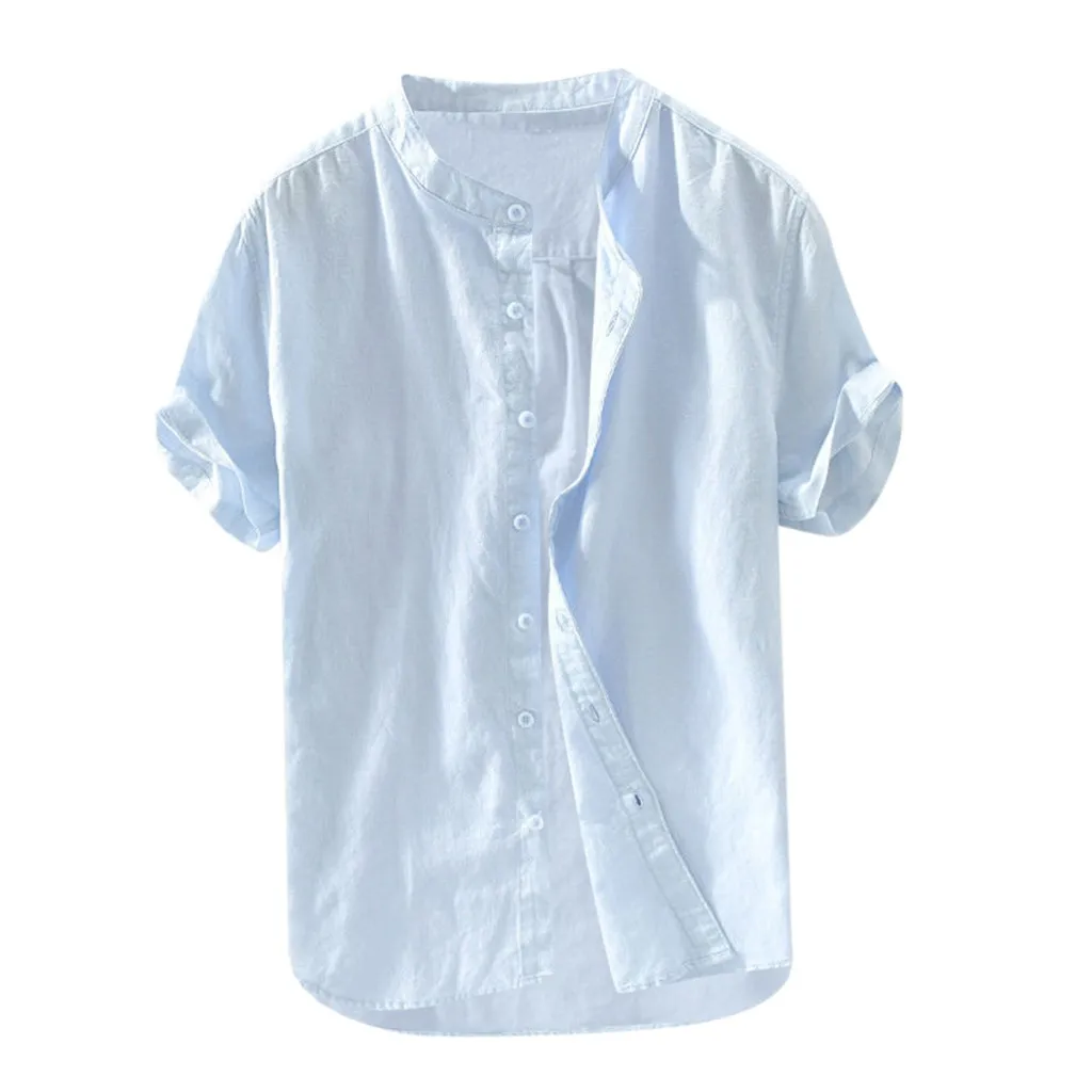 Summer Shirt Men Baggy Cotton Linen Solid Color Short Sleeve Retro Tunic Shirt Blouse Tops Men Clothing Camisa Masculina
Summer Shirt Men Baggy Cotton Linen Solid Color Short Sleeve Retro Tunic Shirt Blouse Tops Men Clothing Camisa Masculina