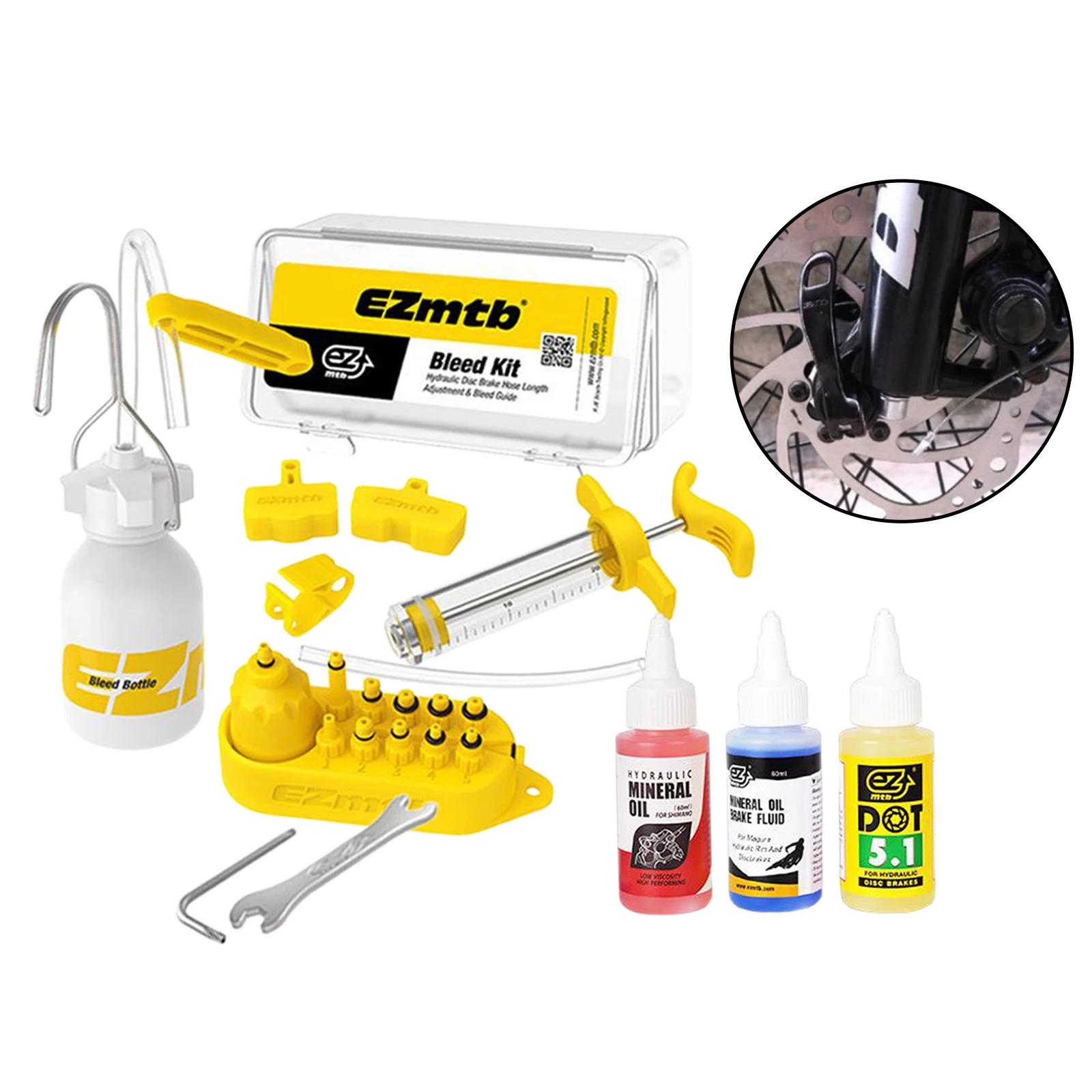 Bicycle Hydraulic Disc Brake Mineral Oil Bleed Kit for Shimano, MTB Mountain Bike Cycling Brake Repair Tools
Bicycle Hydraulic Disc Brake Mineral Oil Bleed Kit for Shimano, MTB Mountain Bike Cycling Brake Repair Tools