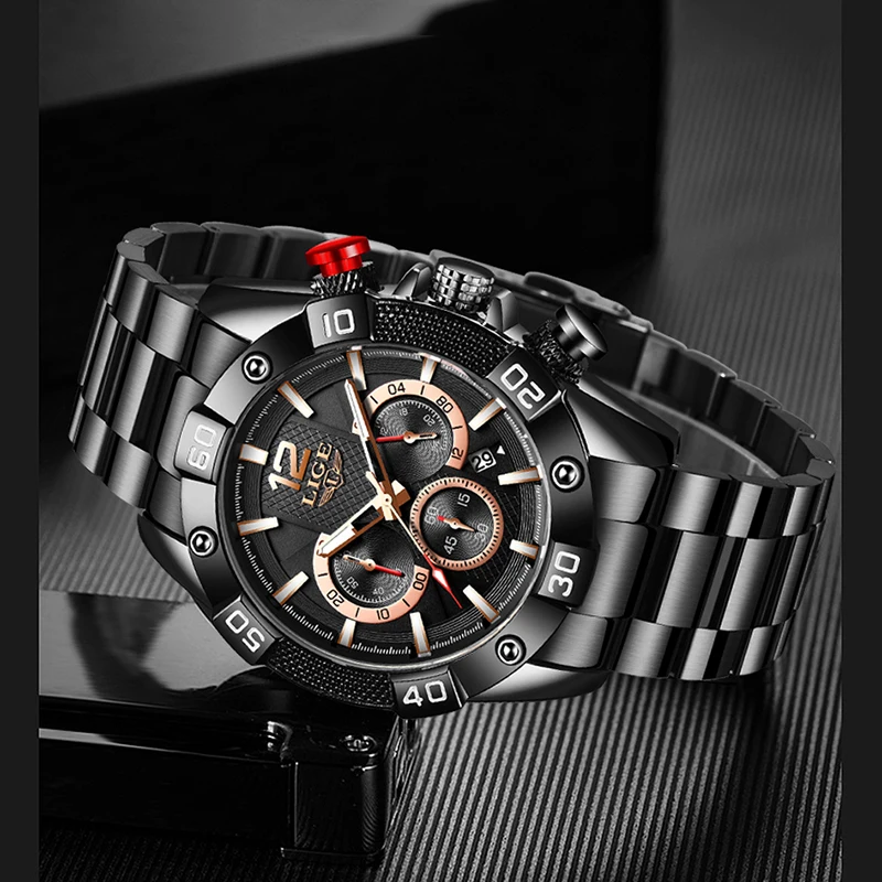 LIGE Men Watches Brand Sport Watches Mens Chronograph Quartz Black Man Casual Military Waterproof Wrist Watch relogio masculino
LIGE Men Watches Brand Sport Watches Mens Chronograph Quartz Black Man Casual Military Waterproof Wrist Watch relogio masculino