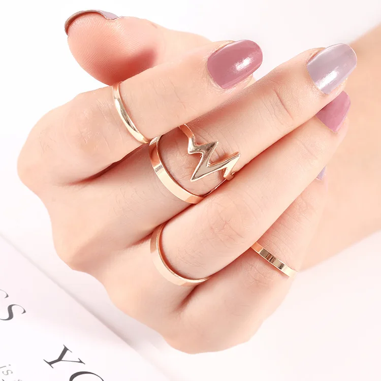 New Jewelry Fashion Lightning Ecg Women's Ring Set Ring 5 Sets Of Statement Fashion Women's Rings Rings For Women
New Jewelry Fashion Lightning Ecg Women's Ring Set Ring 5 Sets Of Statement Fashion Women's Rings Rings For Women