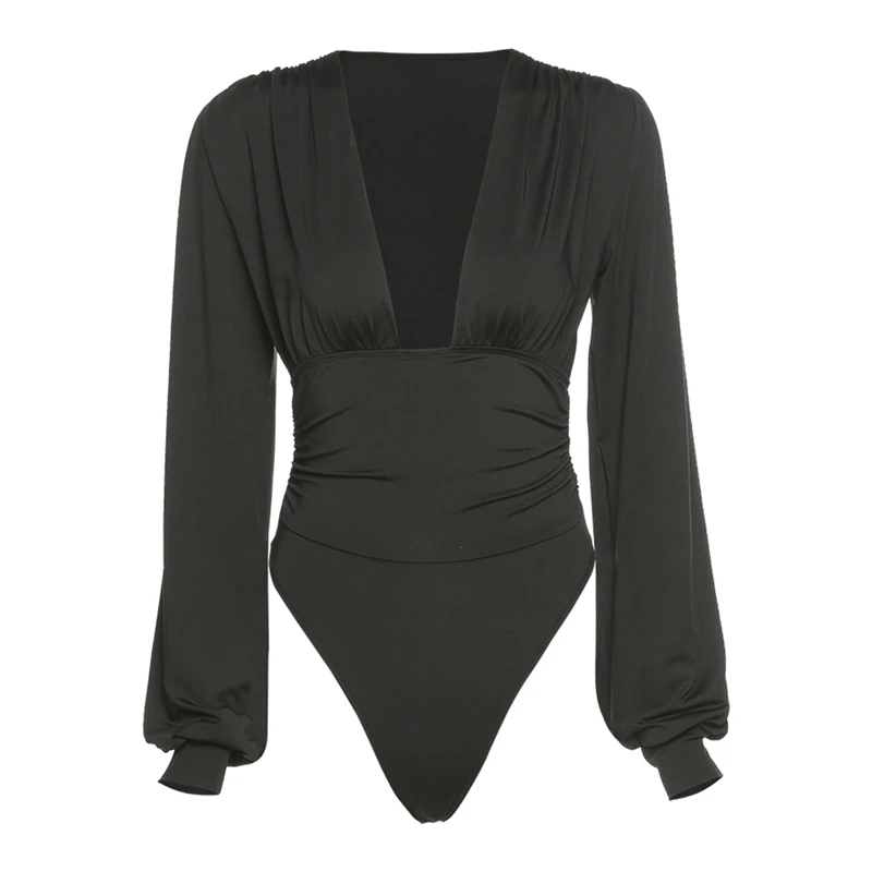 V Neck Skinny Bodysuit Women Ruched Party Autumn Winter Long Sleeve Sexy Rompers Womens Jumpsuit 2021 Black Bodys
V Neck Skinny Bodysuit Women Ruched Party Autumn Winter Long Sleeve Sexy Rompers Womens Jumpsuit 2021 Black Bodys