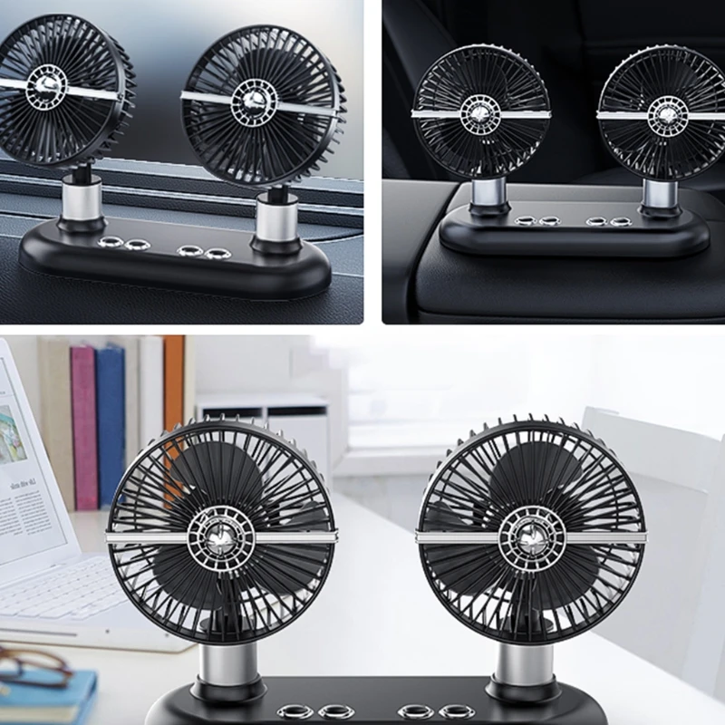 Multi-purpose Electric Dual-head Car Fan, Powerful Silent Ventilation With Comfortable USB Plug, Suitable For Computer, Car
Multi-purpose Electric Dual-head Car Fan, Powerful Silent Ventilation With Comfortable USB Plug, Suitable For Computer, Car