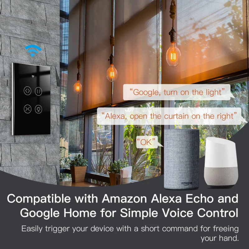 Smart HomTuya Smart WiFi RF Glass Panel Curtain Light Touch Switch Smart Life App Remote Control Google Home Alexa Voice Control
Smart HomTuya Smart WiFi RF Glass Panel Curtain Light Touch Switch Smart Life App Remote Control Google Home Alexa Voice Control