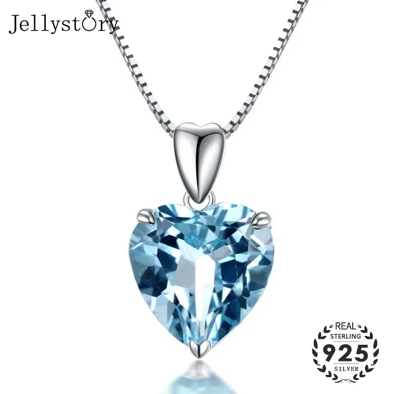 Jellystory Fashion 925 Sterling Silver Pendants Necklace with Heart-shape Sapphire Pendant for Women Wedding Party Gifts Jewelry
Jellystory Fashion 925 Sterling Silver Pendants Necklace with Heart-shape Sapphire Pendant for Women Wedding Party Gifts Jewelry