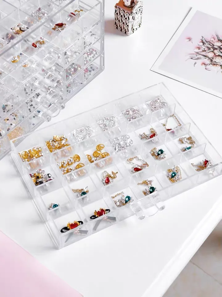 120/100/72 Grids Nail Art Decoration Accessories Clear Storage Box Rhinestones Crystal Manicure Tool Display Rack Drawer Case
120/100/72 Grids Nail Art Decoration Accessories Clear Storage Box Rhinestones Crystal Manicure Tool Display Rack Drawer Case