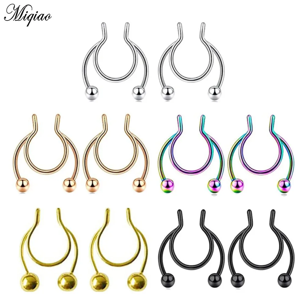 Miqiao 2pc Human Body Piercing C-shaped Antlers Stainless Steel Nose Ring Nose Nails Fake Nose Ring Jewelry for Women and Men
Miqiao 2pc Human Body Piercing C-shaped Antlers Stainless Steel Nose Ring Nose Nails Fake Nose Ring Jewelry for Women and Men