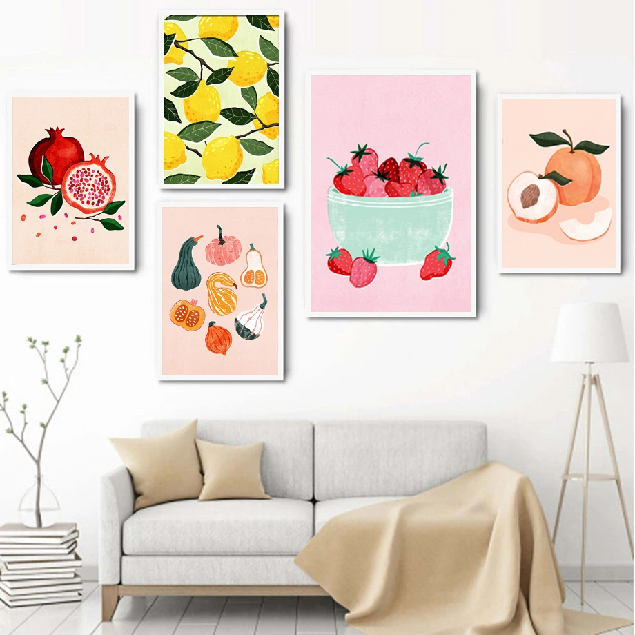 Pomegranate Lemon Strawberry Fruit Market Wall Art Canvas Painting Kitchen Poster And Prints Wall Pictures For Dining Room Decor
Pomegranate Lemon Strawberry Fruit Market Wall Art Canvas Painting Kitchen Poster And Prints Wall Pictures For Dining Room Decor
