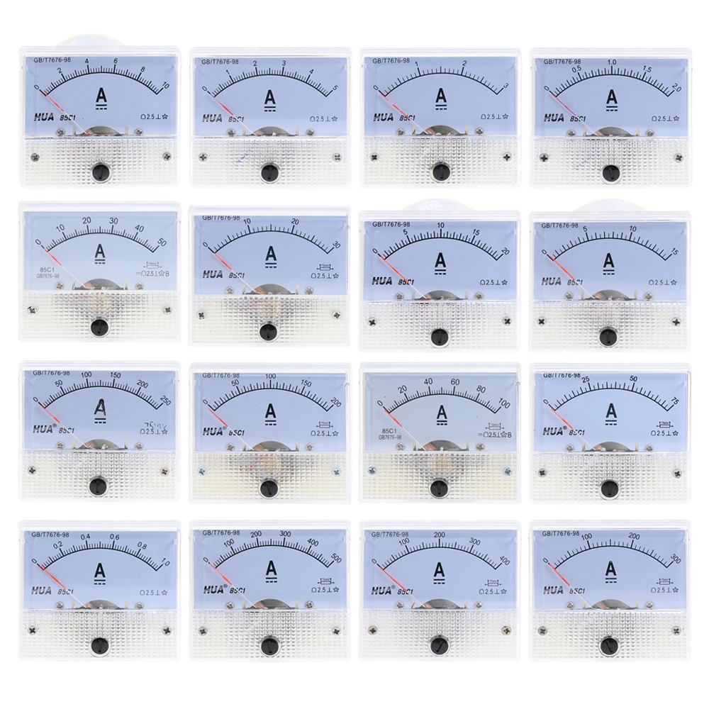 Analog Amperemeter 85C1-A DC Panel Meter Gauge 1A 2A 3A 5A 10A 20A 30A AMP Gauge Current Mechanical Ammeters Pointer Ammeter
Analog Amperemeter 85C1-A DC Panel Meter Gauge 1A 2A 3A 5A 10A 20A 30A AMP Gauge Current Mechanical Ammeters Pointer Ammeter