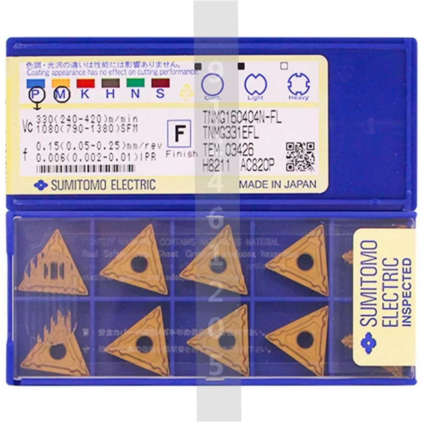 TNMG160404N-FL AC820P TNMG331 оригинальные карбидные вставки с ЧПУ SUMITOMO 10 шт./коробка
TNMG160404N-FL AC820P TNMG331 оригинальные карбидные вставки с ЧПУ SUMITOMO 10 шт./коробка