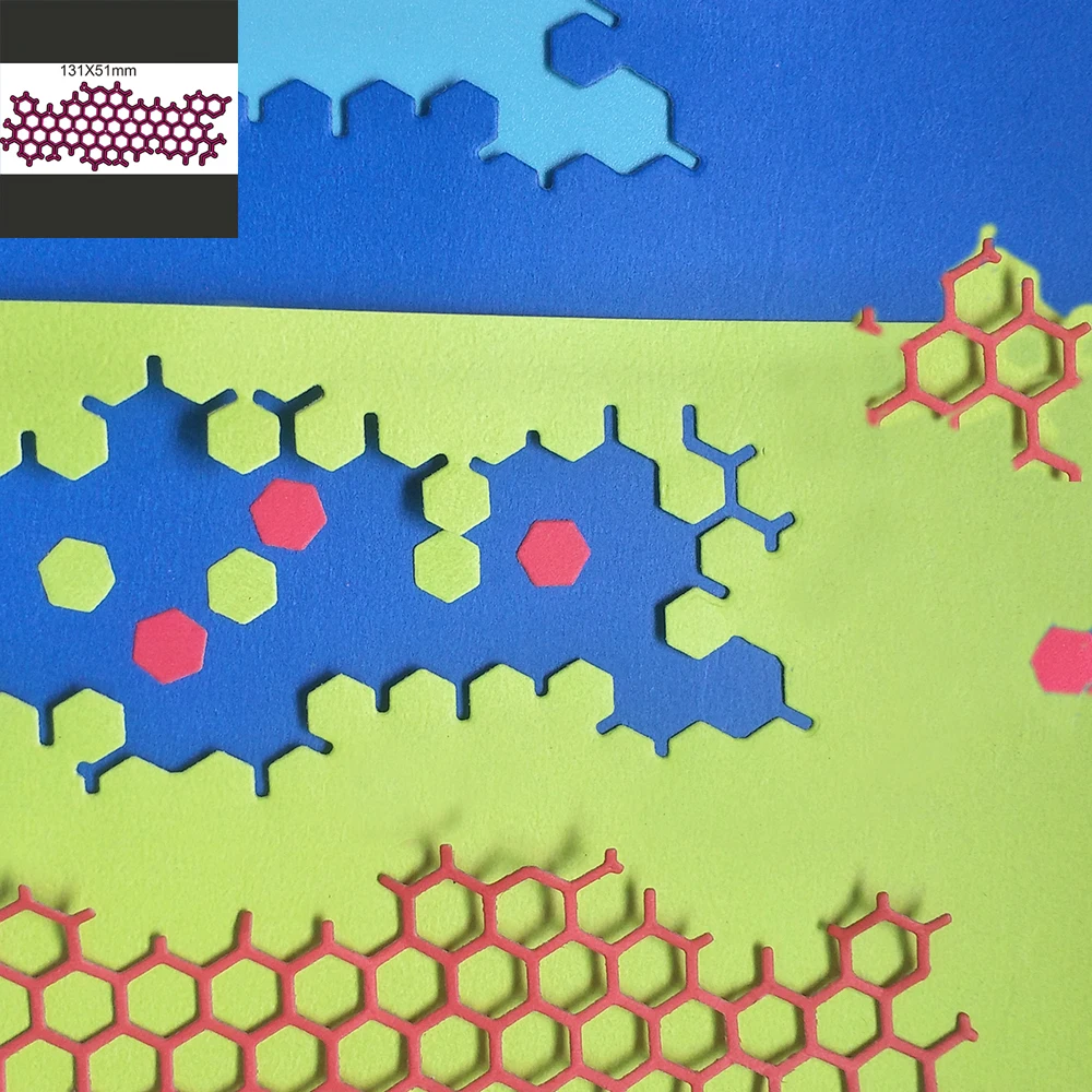 Hexagonal, honeycomb, scrapbook hollow metal cutting dies, business card printing template
Hexagonal, honeycomb, scrapbook hollow metal cutting dies, business card printing template