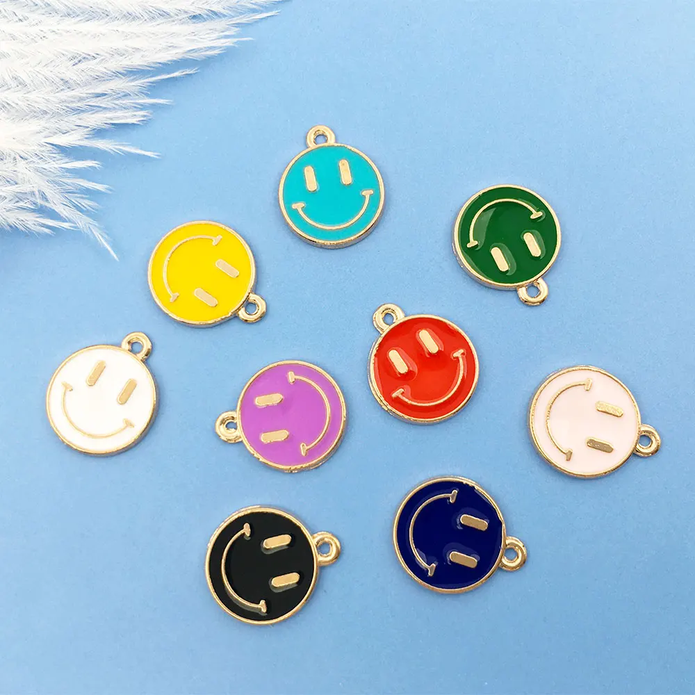10pcs Gold Plated Enamel Zinc Alloy Smiley Charms for DIY Necklace Fashion Bracelet Earrings Jewelry Making Crafts Accessories
10pcs Gold Plated Enamel Zinc Alloy Smiley Charms for DIY Necklace Fashion Bracelet Earrings Jewelry Making Crafts Accessories
