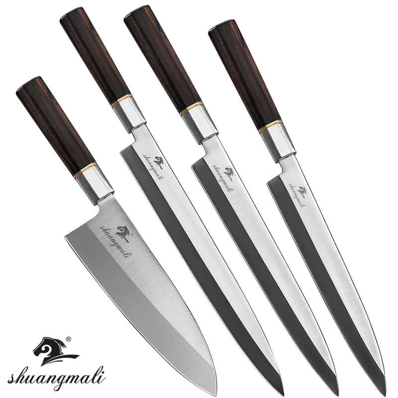 Japanese Sashimi Kinfe 5CR15 Stainless Steel Deba Sushi Chef Kitchen Knife Yanagiba Filleting Salmon Fish Head Cleaver Knives
Japanese Sashimi Kinfe 5CR15 Stainless Steel Deba Sushi Chef Kitchen Knife Yanagiba Filleting Salmon Fish Head Cleaver Knives