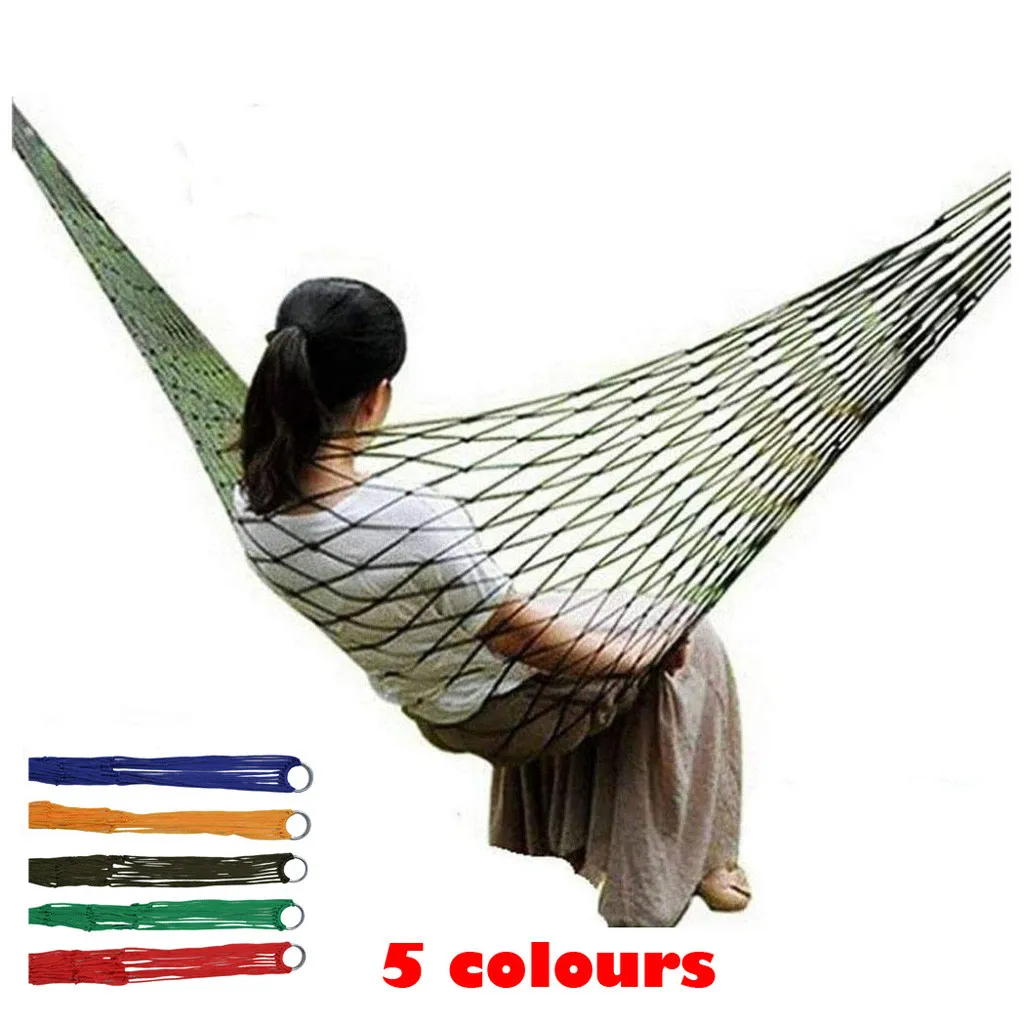 Hammock For Outdoor Camping Travel Portable Nylon Hammock Sleeping Bed Hanging Chair Mesh Comfortable Rope Hammocks Dropshipping
Hammock For Outdoor Camping Travel Portable Nylon Hammock Sleeping Bed Hanging Chair Mesh Comfortable Rope Hammocks Dropshipping