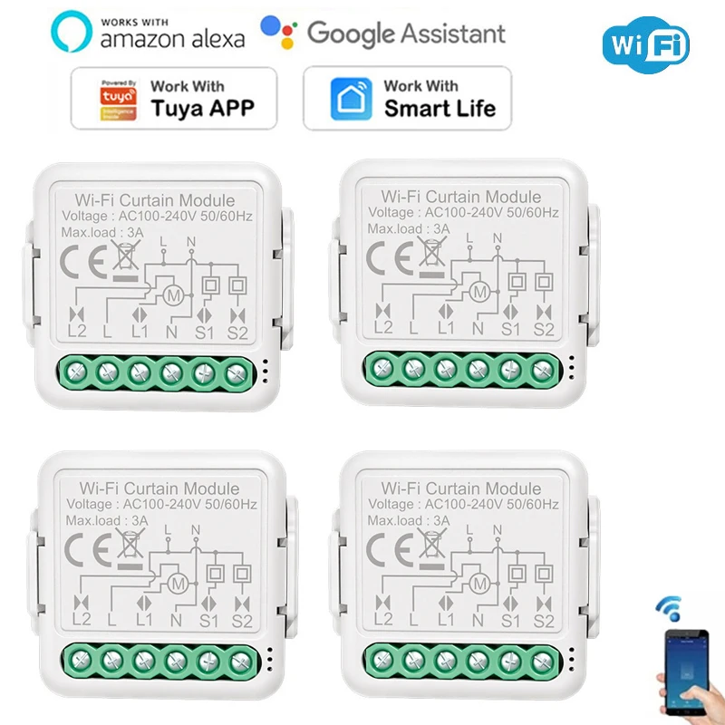 High Quality Tuya Smart Mini WIFI Curtain Switch On-off Device Voice Control With Alexa Google Home Work With Smart Life/Tuya
High Quality Tuya Smart Mini WIFI Curtain Switch On-off Device Voice Control With Alexa Google Home Work With Smart Life/Tuya