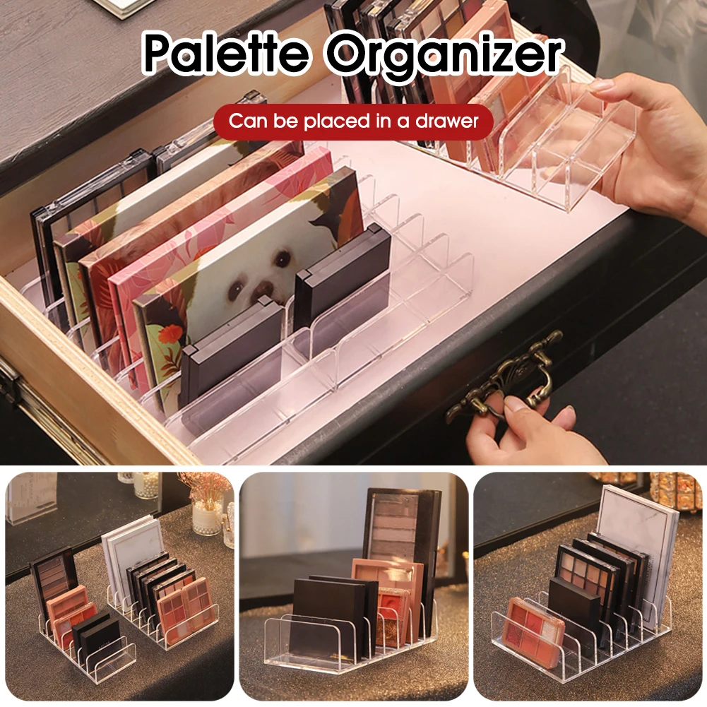 2 Sizes Cosmetics Organizer Eyeshadow Palette Storage Holder Plastic 7 Slots Transparent Makeup Palette Holder Desktop Organizer
2 Sizes Cosmetics Organizer Eyeshadow Palette Storage Holder Plastic 7 Slots Transparent Makeup Palette Holder Desktop Organizer