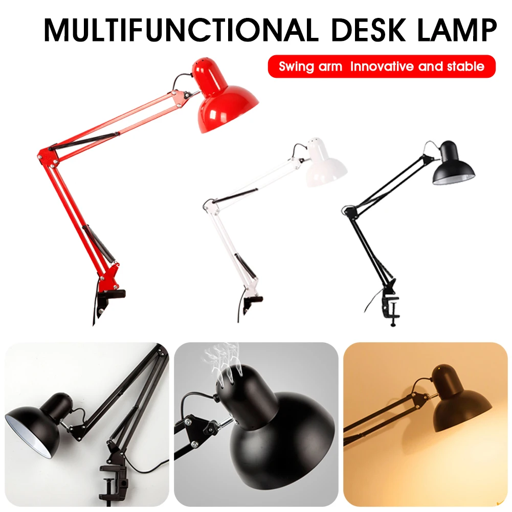E27 Led Bulb Lamps Flexible Table Lamp Swing Arm Clamp Mount Lamp Office Studio Home Table Desk Light EU/US Plug Night Lights
E27 Led Bulb Lamps Flexible Table Lamp Swing Arm Clamp Mount Lamp Office Studio Home Table Desk Light EU/US Plug Night Lights