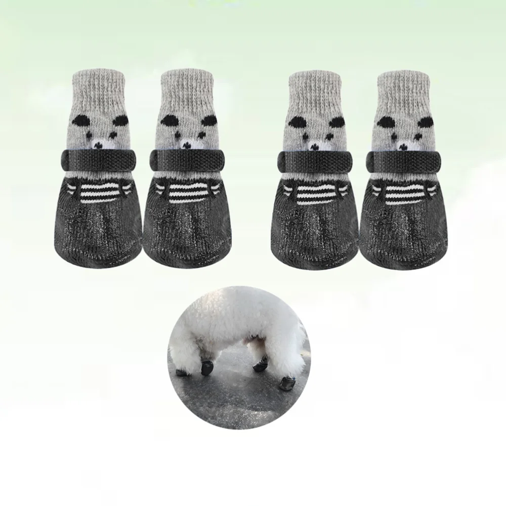 4pcs Pet Dog Puppy Cat Non-Slip Cotton Socks with Cartoon Prints Size (Black)
4pcs Pet Dog Puppy Cat Non-Slip Cotton Socks with Cartoon Prints Size (Black)