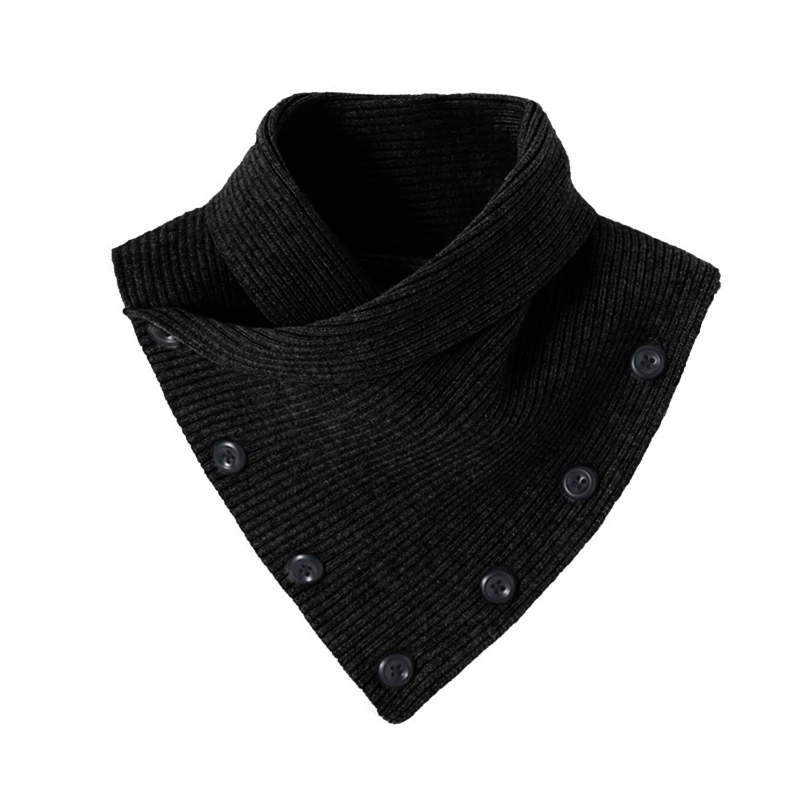 Women Winter Knitted Turtleneck False Fake Collar Buttons Solid Color Short Triangle Scarf Wrap Windproof Neck Warmer
Women Winter Knitted Turtleneck False Fake Collar Buttons Solid Color Short Triangle Scarf Wrap Windproof Neck Warmer
