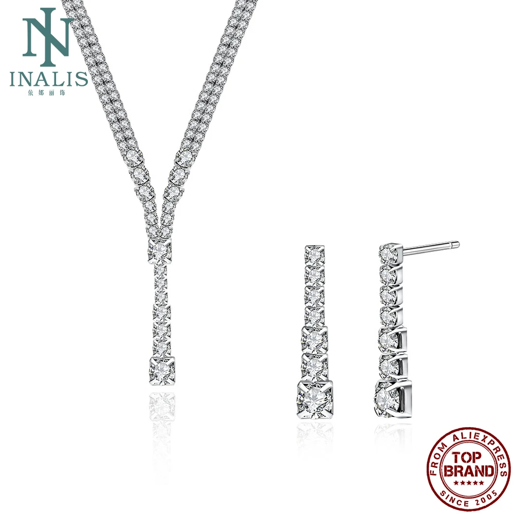 INALIS Wedding Formal Occasion Jewelry Sets For Women Inlaid romantic Full crystal Necklace And Earrings Sets Copper Jewelry
INALIS Wedding Formal Occasion Jewelry Sets For Women Inlaid romantic Full crystal Necklace And Earrings Sets Copper Jewelry