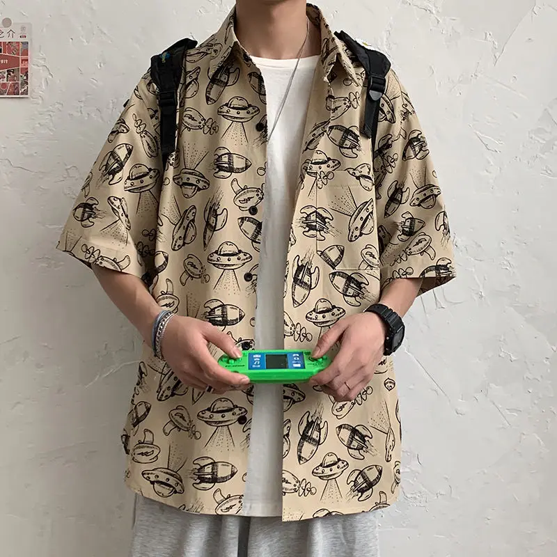 Graffiti Short Sleeve Shirt Men Casual Loose Tops Plus Size Beach Shirt Male Clothes Spring Summer Printed Cartoon Coat Hiphop
Graffiti Short Sleeve Shirt Men Casual Loose Tops Plus Size Beach Shirt Male Clothes Spring Summer Printed Cartoon Coat Hiphop
