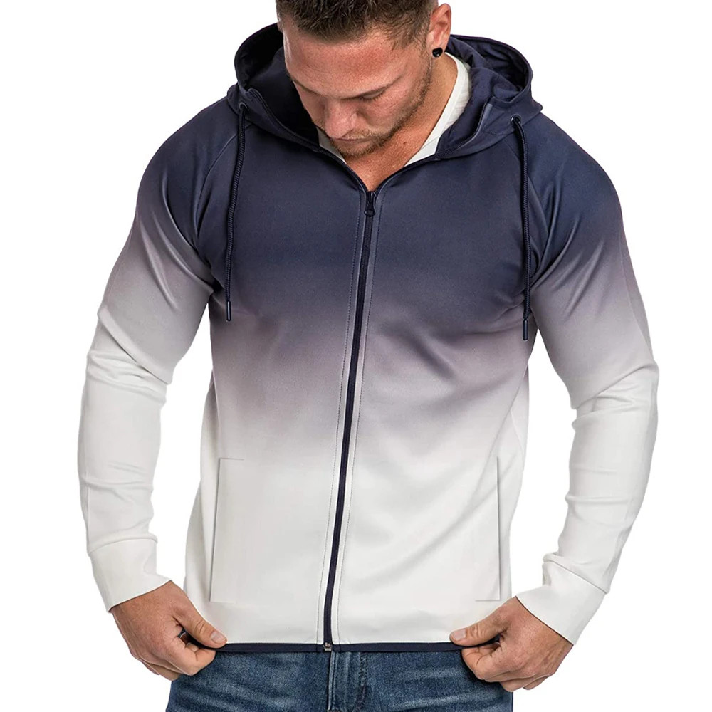 Sweatshirts for Men Gradient Color Long Sleeve Zipper Men Hoodies Coat Drawstring Male Pocket Fashion Hoodie
Sweatshirts for Men Gradient Color Long Sleeve Zipper Men Hoodies Coat Drawstring Male Pocket Fashion Hoodie