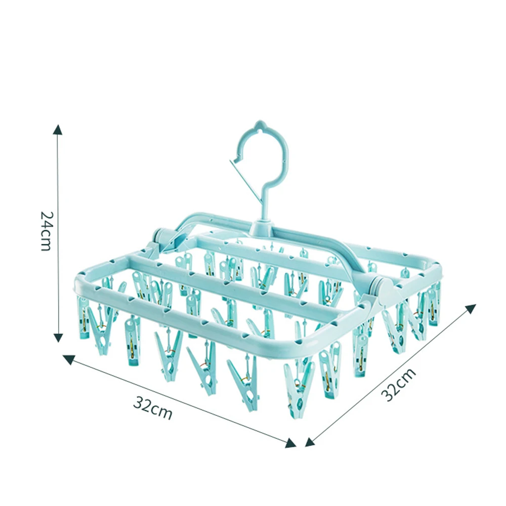 Clothes Drying Rack with 32 Clip Household Clothes Hanger Multi-functional Socks Scarf Clothes Space Saving Storage Rack
Clothes Drying Rack with 32 Clip Household Clothes Hanger Multi-functional Socks Scarf Clothes Space Saving Storage Rack