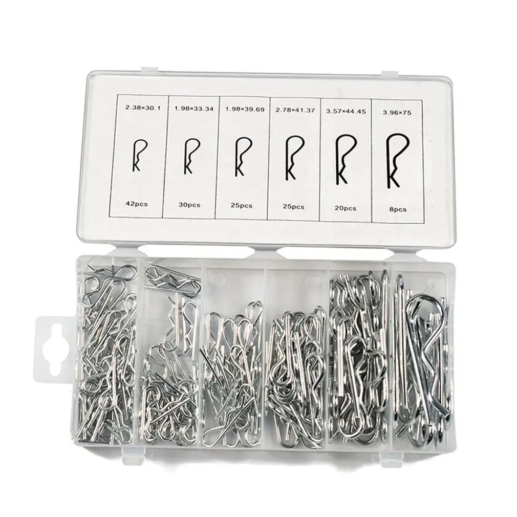 150 Pcs Hitch R Pin Clip Assortment Kit Tool Steel R Type Spring Cotter Pin Wave Shape Split Clip Clamp Hair Tractor Pin for Car
150 Pcs Hitch R Pin Clip Assortment Kit Tool Steel R Type Spring Cotter Pin Wave Shape Split Clip Clamp Hair Tractor Pin for Car