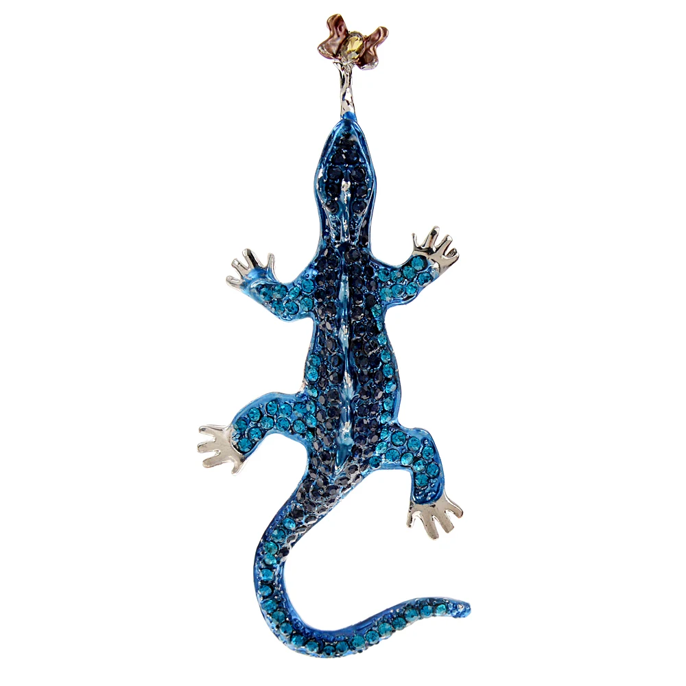 Брошь CINDY XIANG Lizard Preying On Moths стразы булавка Gecko животный дизайн модные ювелирные