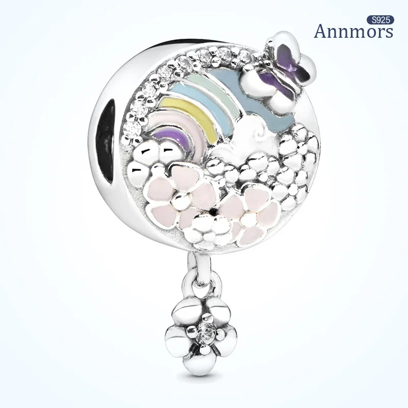 Butterfly Color Rainbow Flower Bracelet Pendant Fits Original Pandora Bracelet Silver Plating Sliver Cute Charms Woman Jewelry 
Butterfly Color Rainbow Flower Bracelet Pendant Fits Original Pandora Bracelet Silver Plating Sliver Cute Charms Woman Jewelry
