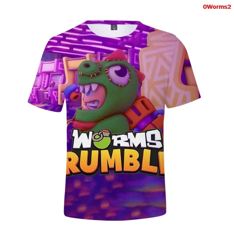 Hot Game Worms Rumble Printed 3d Short Sleeve Men Clothing Casual Loose Tshirt Summer Fashion Women Unisex Tee Worms Rumble Tops 
Hot Game Worms Rumble Printed 3d Short Sleeve Men Clothing Casual Loose Tshirt Summer Fashion Women Unisex Tee Worms Rumble Tops