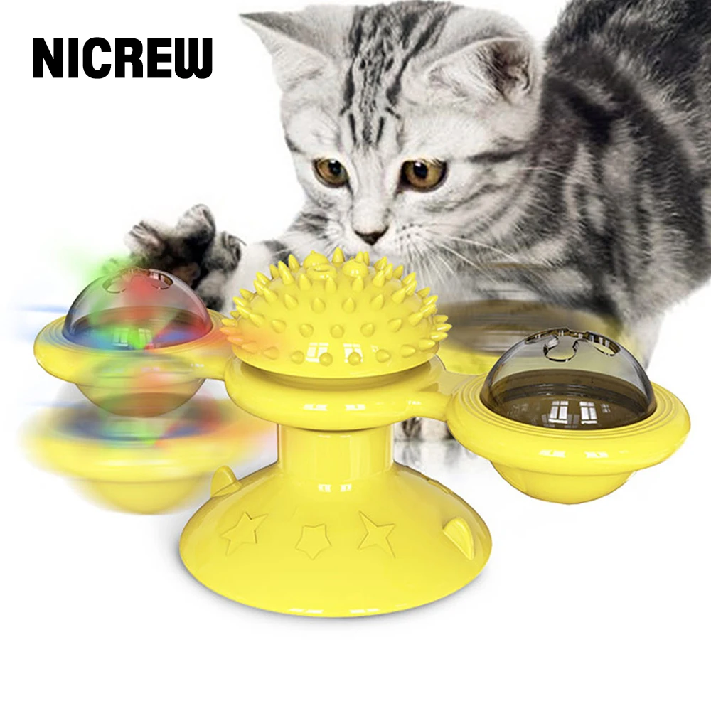 NICREW Windmill Cat Toys Puzzle Whirling Turntable Brush for Playing with Kitten Cat Play Game Toy Interactive Toys Pet Supplies
NICREW Windmill Cat Toys Puzzle Whirling Turntable Brush for Playing with Kitten Cat Play Game Toy Interactive Toys Pet Supplies