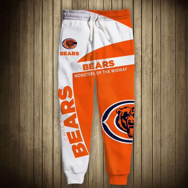 Chicago Cool American Football 3D Bears Sweatpants Orange And White Stitching men's Casual Pants 1
Chicago Cool American Football 3D Bears Sweatpants Orange And White Stitching men's Casual Pants 1