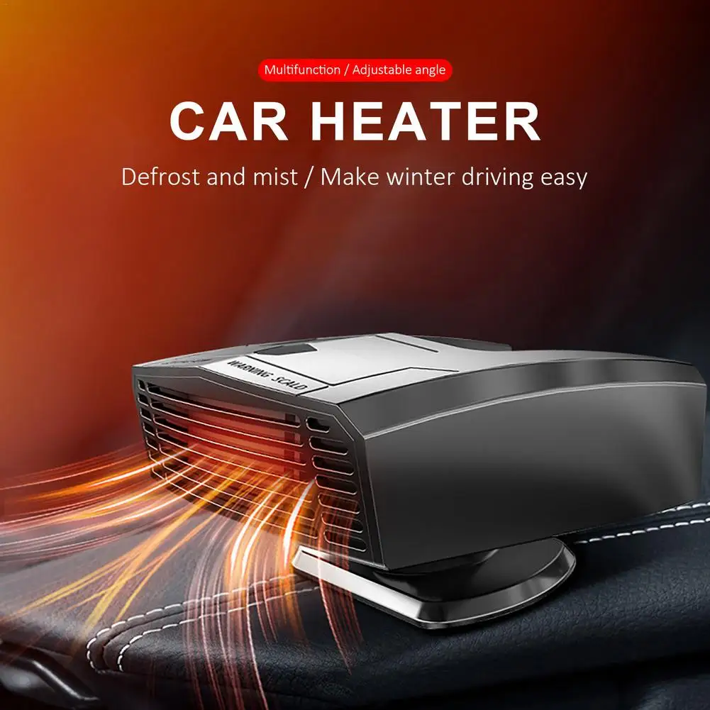 

12V/24V 180W Car Heater 2 In 1 Function 360 Degree Adjustment Portable Cooling Heating Fan Windshield Defroster Defogger Warmer