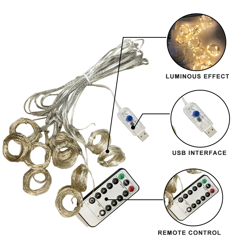 USB 8 Modes 3x3 LED String Lights Christmas Fairy Lights Garland Outdoor Home For Wedding Party Curtain Garden Decoration
USB 8 Modes 3x3 LED String Lights Christmas Fairy Lights Garland Outdoor Home For Wedding Party Curtain Garden Decoration