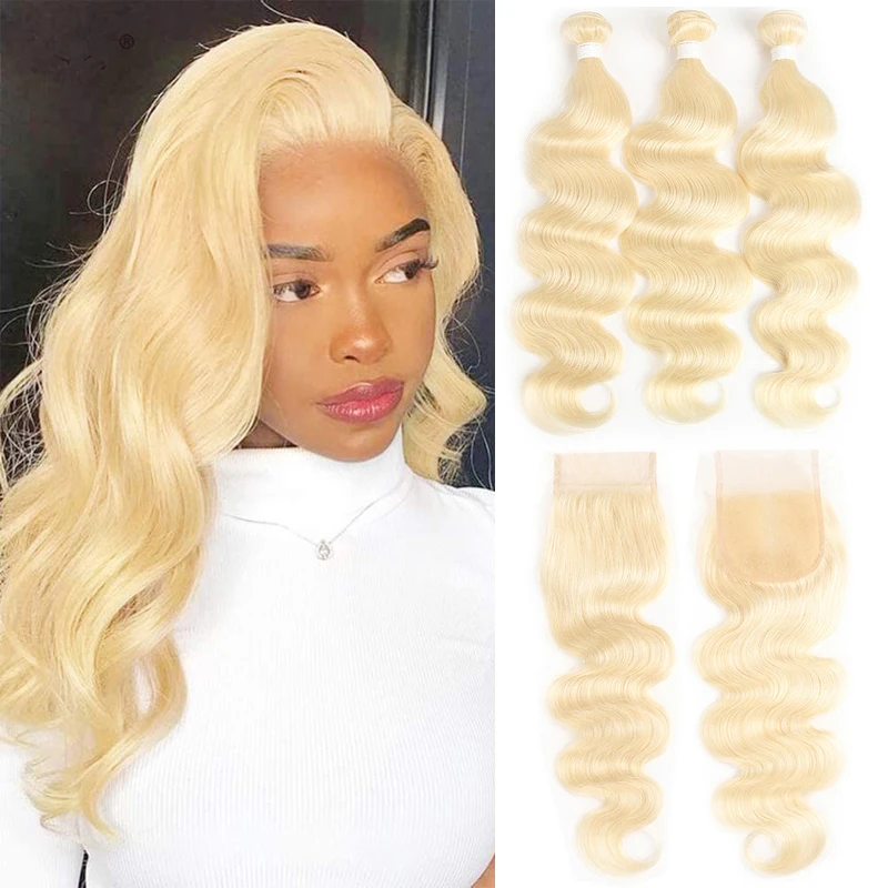 Brazilian Honey Blonde Bundle With Closure 613 Colored Body Wave Hair Weave Bundles With Closure Remy Hair Bundles 3 PCS KEMY
Brazilian Honey Blonde Bundle With Closure 613 Colored Body Wave Hair Weave Bundles With Closure Remy Hair Bundles 3 PCS KEMY